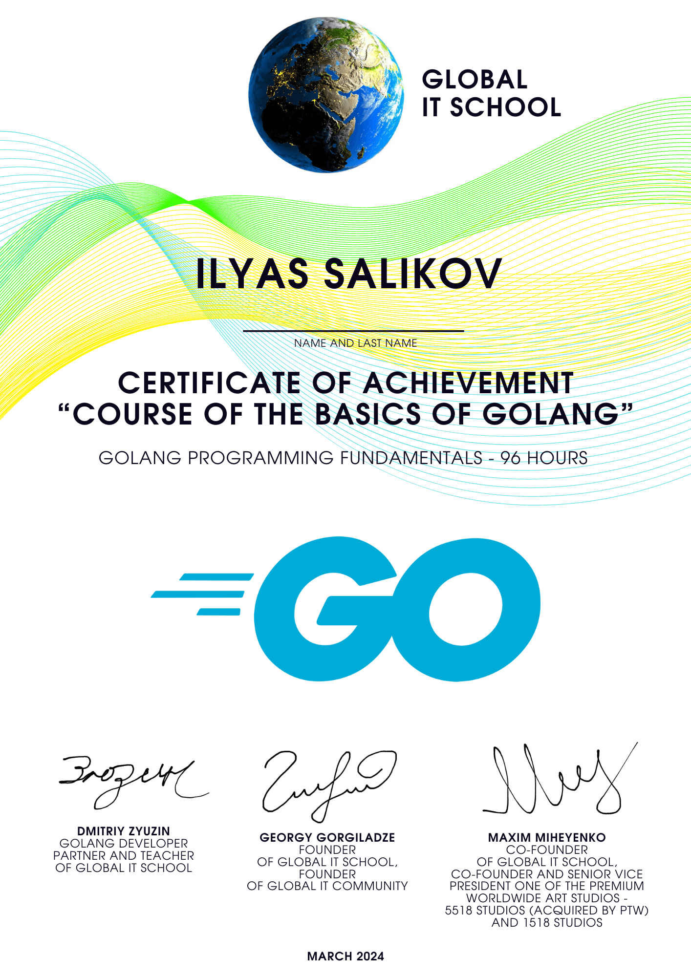 Certificate 1